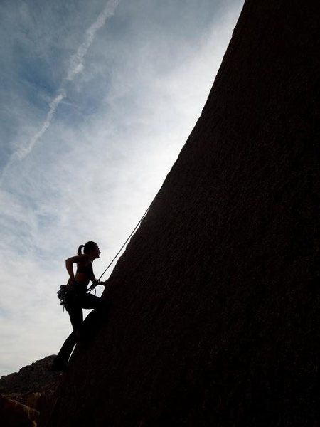 Adrienne Kentner following Right Side Arete 5.10b