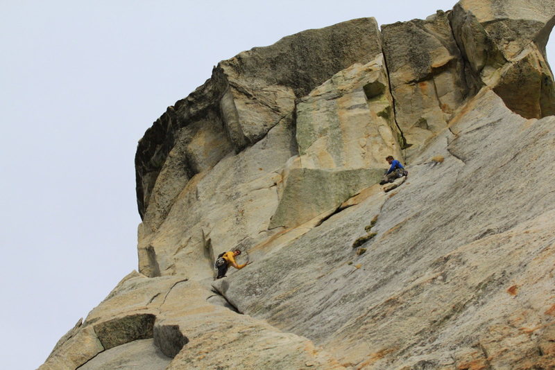 Good place to belay if linking from Coffin Nail.