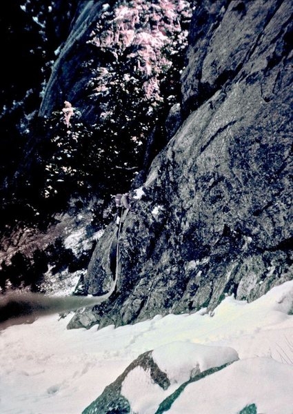 Sentinel Rock 1963<br>
Joe "Guido" McKeown<br>
Photo by Layton Kor<br>
(w/Permission)