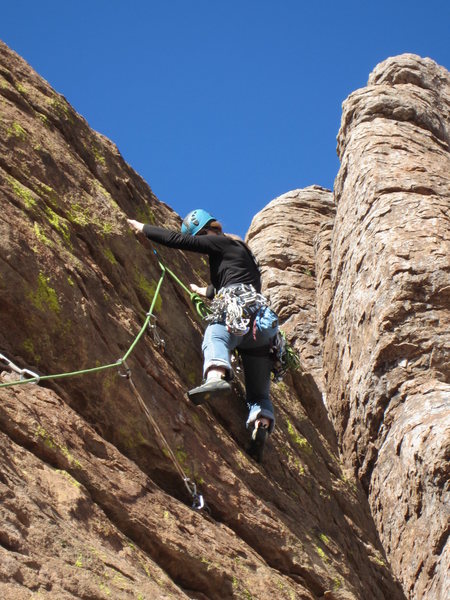 Marcy on the FA of this fun, easy route