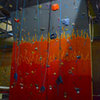 The Fire Wall rope routes.        photo by Jack Lee