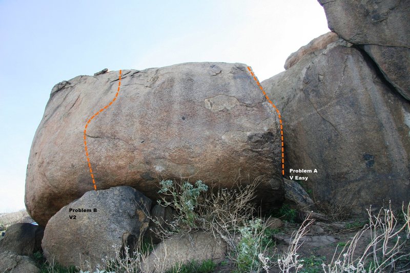 Half Moon Boulder - North, South West Topo