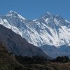 Mt. Everest on the left and Lhotse on the right
