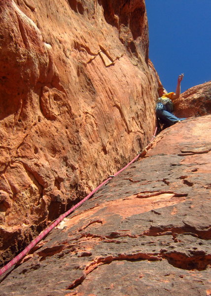 Pitch 2 post crux.
