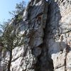 Practice Wall<br>
<br>
Heady Areteddy (5.9+) trad<br>
<br>
Crowders Mountain State Park, North Carolina