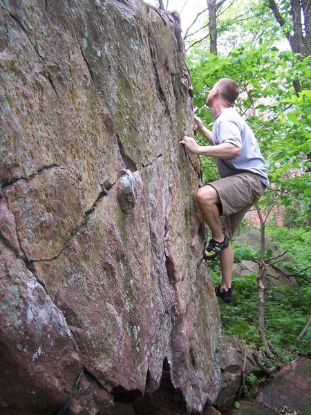 The last moves of Traverse Problem. Taken June 2, 2005.