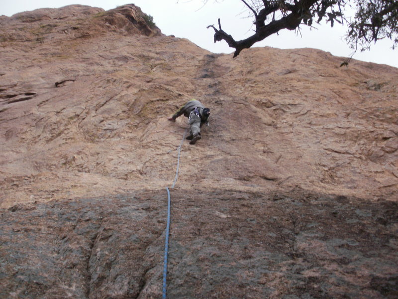 Leading Baby Junior Gets Spanked (5.6) on Trad Rock.<br>
<br>
Photo by Todd K.