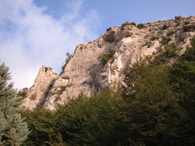 Looking towards the Settore Della Torre from the parking lot at Monte Cucco