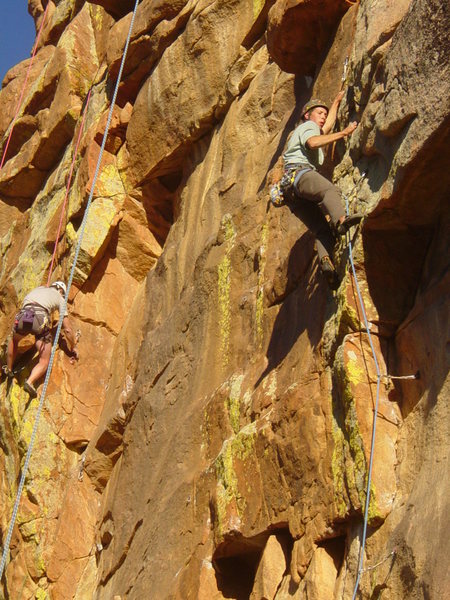 Curt Love sails thru 1St overhang of Yellowstone Kelly