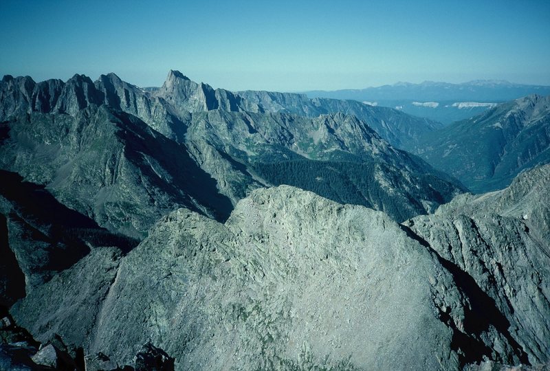 Animas Mountain's ribs and the east face of Pigeon Peak.