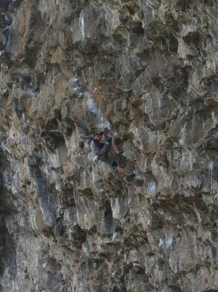 Ross Callison clipping before the final crux on Fugitive.
