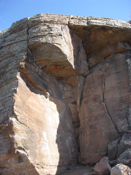 Cat's Eye alcove. It's the first thing you come to as you walk down the north "Climbing Access" trail at Rotary.