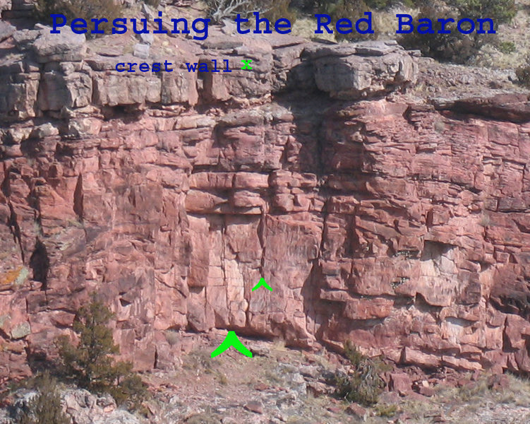 Location of Pursuing the Red Baron on the crest wall