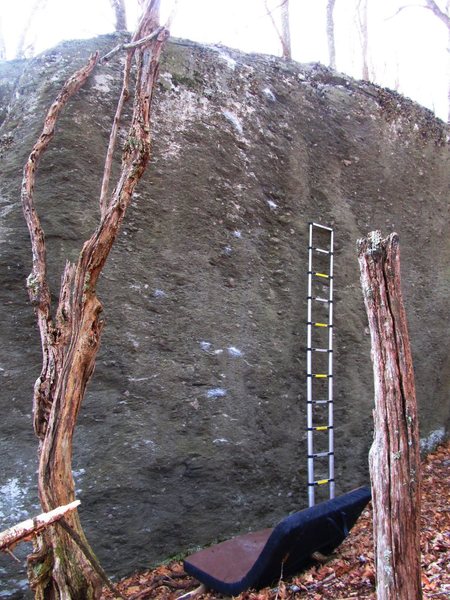 Equinox Boulder, "Never Have I ever"(V5ish). Ladder at 13ft mark.