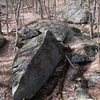 Huckleberry boulder (15ft tall) from on top of the Luminary Boulder