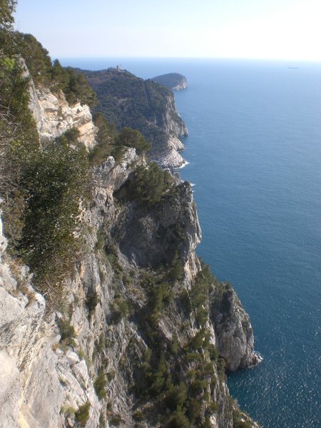The view from the top of Kimera looking toward Porto Venere.