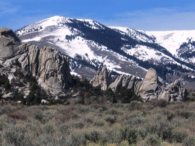 Poultry Pillar dead center. O Town Tower on the right. North Spur of Castle Rock on the left.<br>
<br>
East view