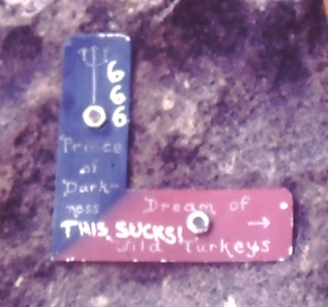 Sign on top of first pitch Circa 1987.