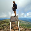 Summit of Katahdin after 2179 miles, 120 days, 900000 Calories, and 17 Mount Everest's worth of elevation gain/ loss