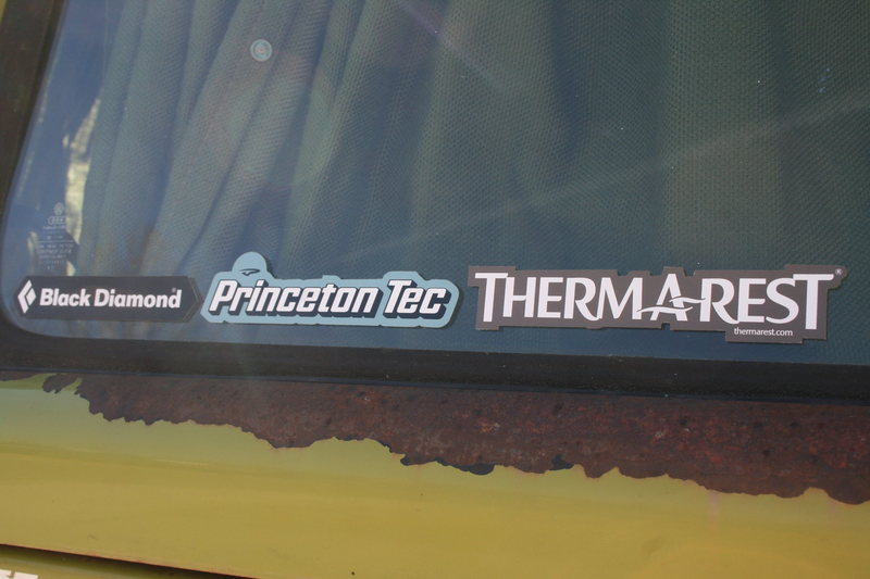 Black DIamond Love <br>
<br>
Princeton Tech Love <br>
<br>
Thermarest Love