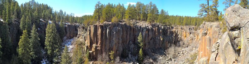 The prow comes into afternoon shade. "Gold Wall" (to the left of the prow) bakes in the sun all day