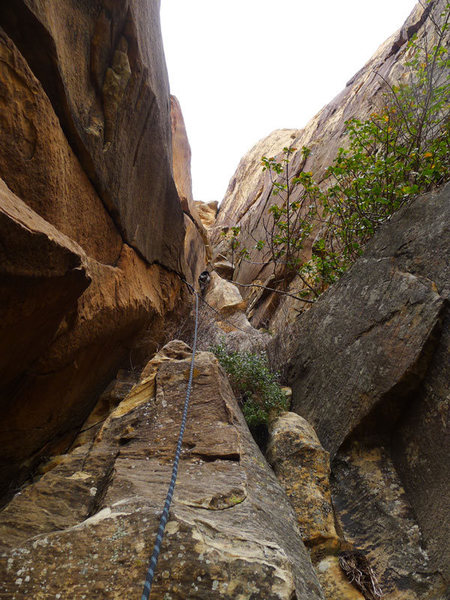 Jon leading the crux first pitch