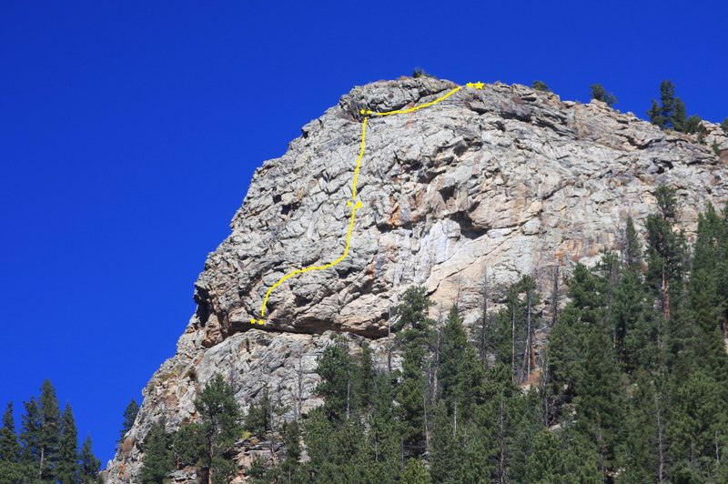 FOAL only is marked. The raps will drop you onto the broad ledge left of the main alcove.