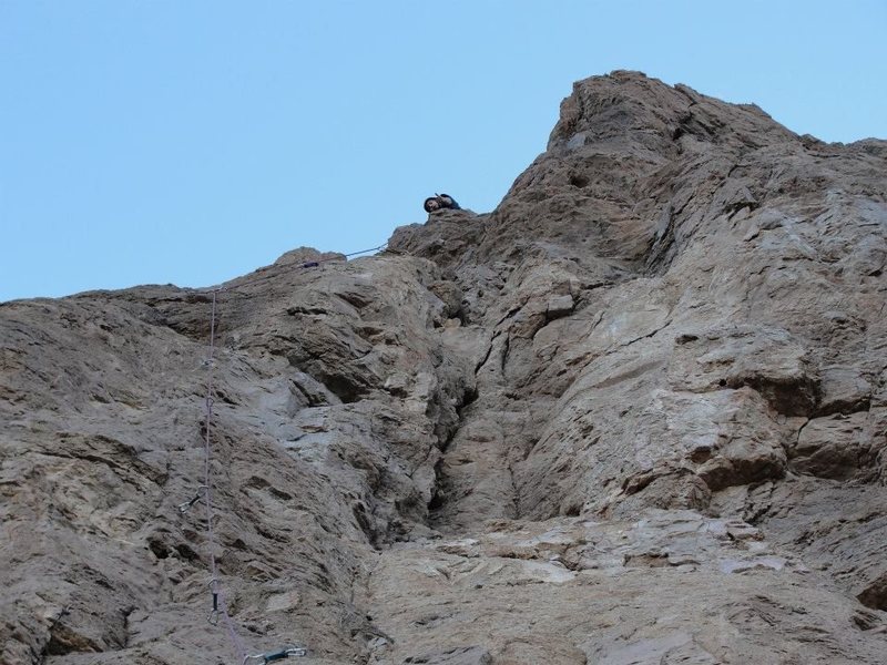 at the top