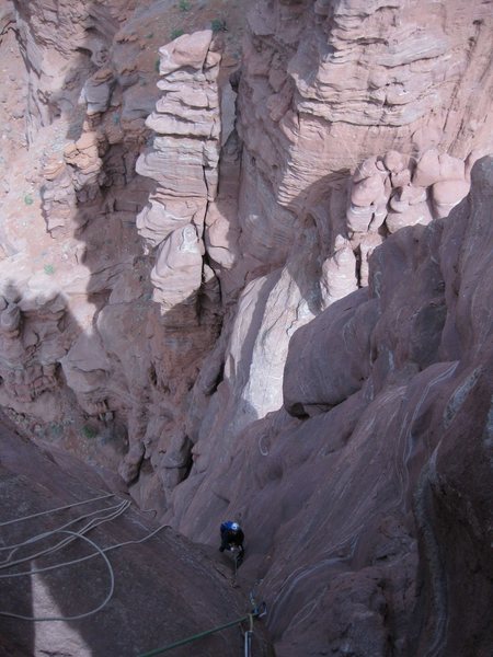Alan following pitch 6 of Cottontail.
