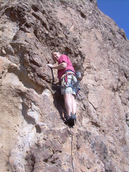 Starting across the "Spiderwalk" pitch.