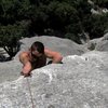 A few more moves to the second pitch anchor on L'Arco dei Guaitechi