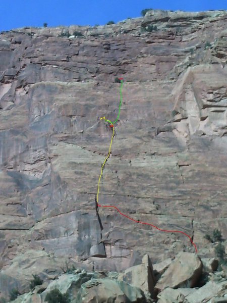 Manic Monday. The rappels are in red.