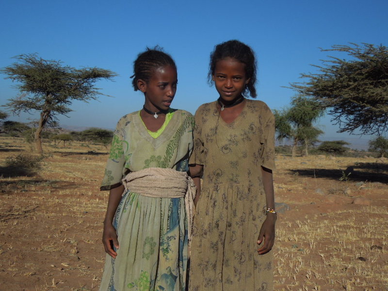 Nice Tigray kids who followed us up into the desert towers...stronger, tougher, and gentler than your average 8 year old American kid! They are probably still wondering why ANYONE would want to climb on the sandstone towers standing in their backyard.