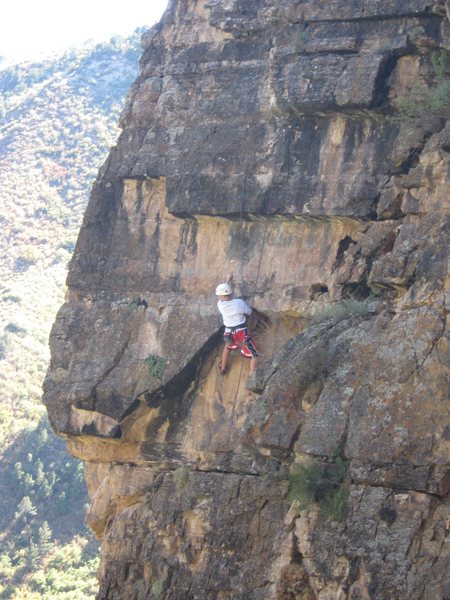 Marteen Herrera on the first crux.