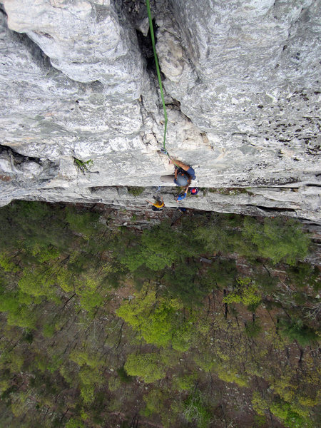 Looking down from the summit