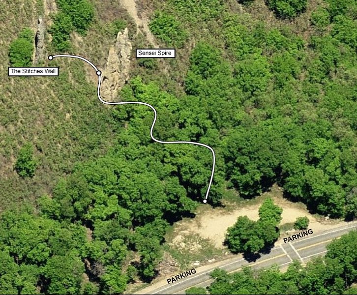 Approach map. Photo from Bing Maps.