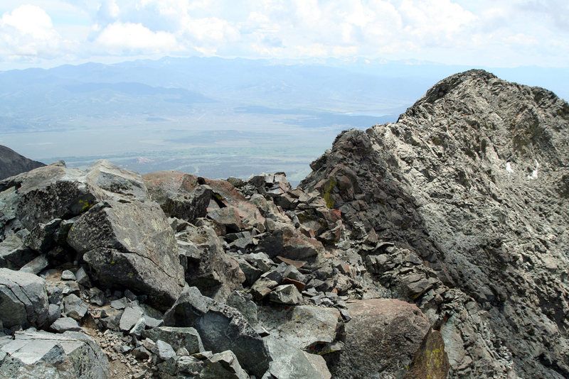 I took this photo of Little Bear's ridgeline after soloing the NW face. It was pretty loose.