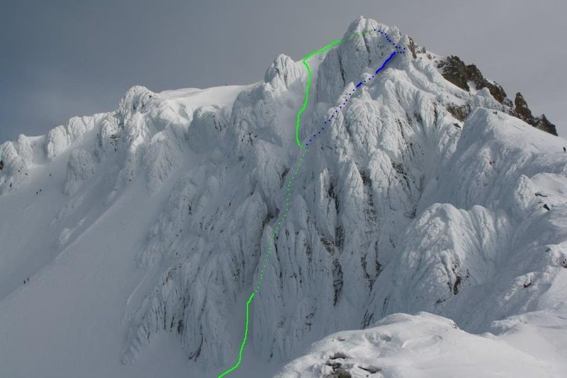 Climb Devil's Kitchen Headwall (DKH) Left Variation, Oregon Volcanoes