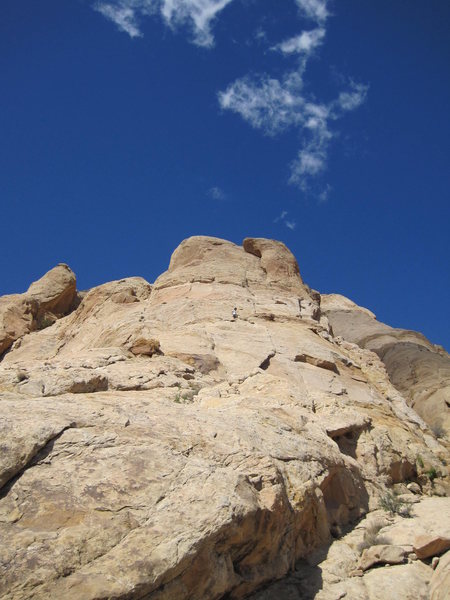 Looking up to the start of the climb.