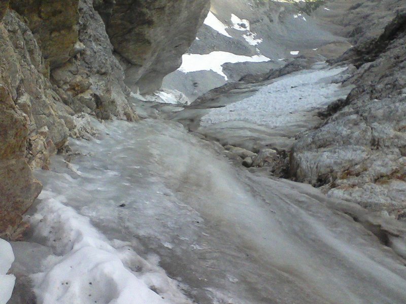 Looking down into Valhalla Canyon somewhere on the Black Ice, July 2011