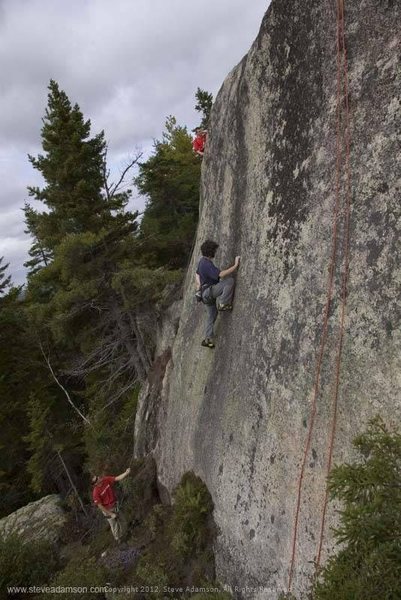 John on Black smear, a route he soloed for the FFA.