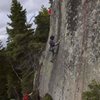 John on Black smear, a route he soloed for the FFA. 