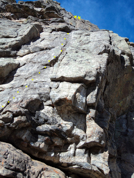 The approximate line of this climb.