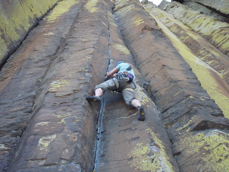 Molly Higgins sending the beautiful climb Jihad.