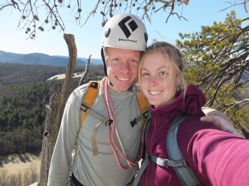 After climbing the Great Arch at Stone Mountain in North Carolina
