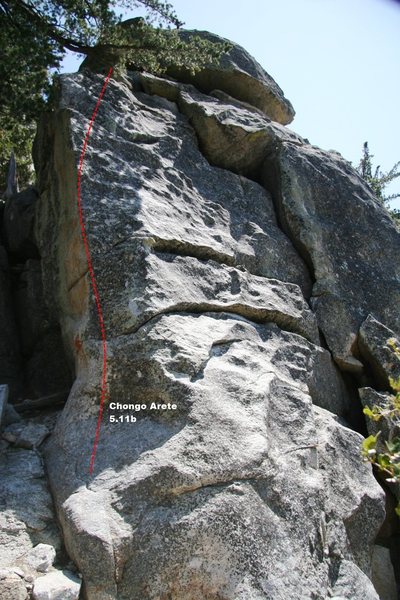 Chongo Arete, 5.11b Topo