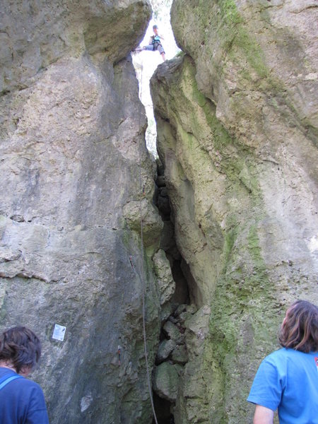 There's a fun chimney right in the middle of this crag with two 3s in it.