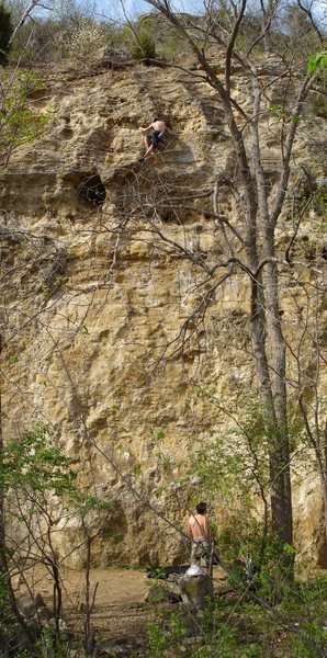 Full view of the climb. Photo by Tim Schumann.
