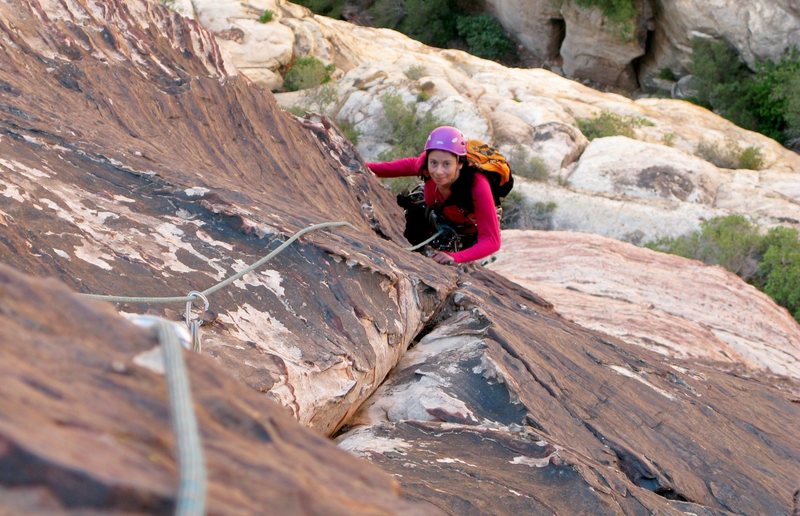 On Crabby Appleton-Pine Creek Canyon, RR.<br>
We did the route in 4 pitches.<br>
<br>
Taken 5/2/12