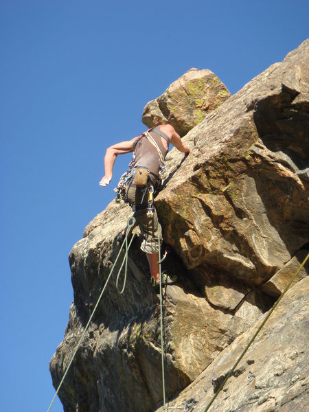 Crazy unknown climber doing a trad, lead, solo?? 5-9-12.